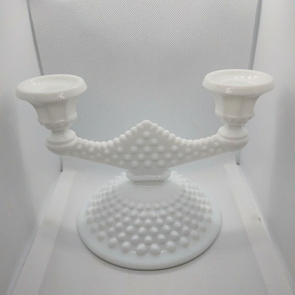 Fenton Accents Vintage Fenton Hobnail Milk Glass Candle Holder Poshmark
